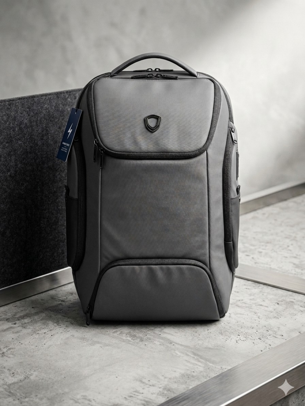 Traveler Choice Gray Breenon Unisex Multi-Compartment Spacious Travel Backpack